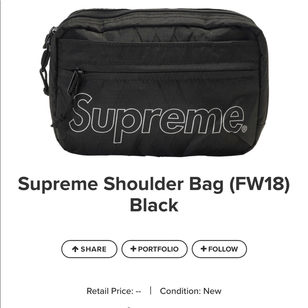 Supreme Shoulder Bag (FW18) Black